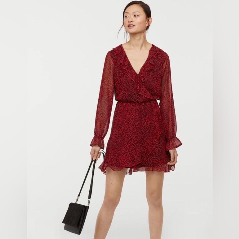 H&M animal print dress